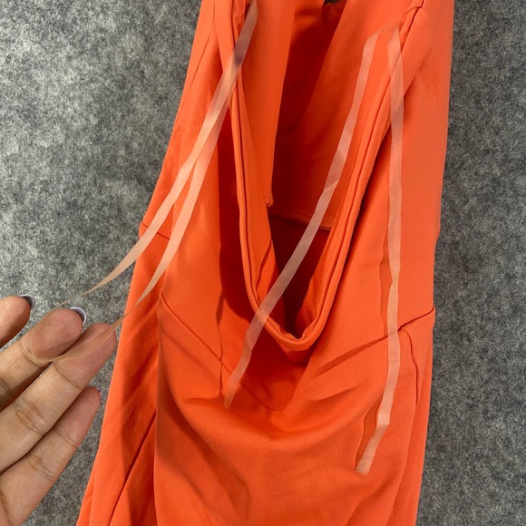 Patagonia Halter Dress Small Orange Nylon Morning Glory A-Line - Picture 10 of 11
